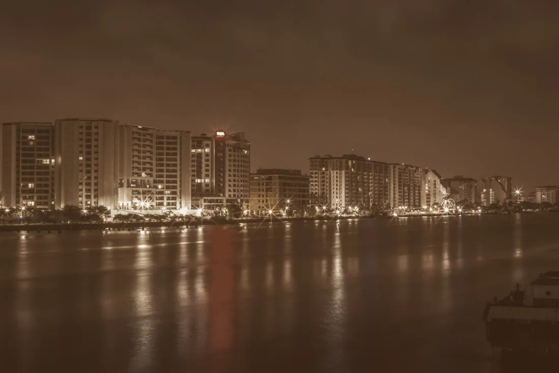 Kochi waterfront at night